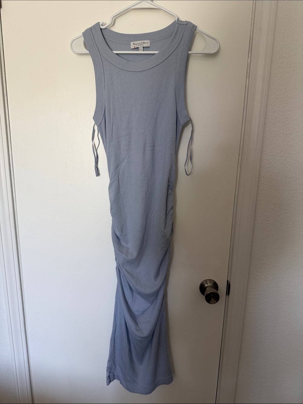 Michael Stars Sky Blue Ruched Tank Maxi Dress small